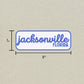 Jacksonville, Florida Retro Travel Sticker – Colorful Vinyl Decal for Laptop, Water Bottle & Luggage