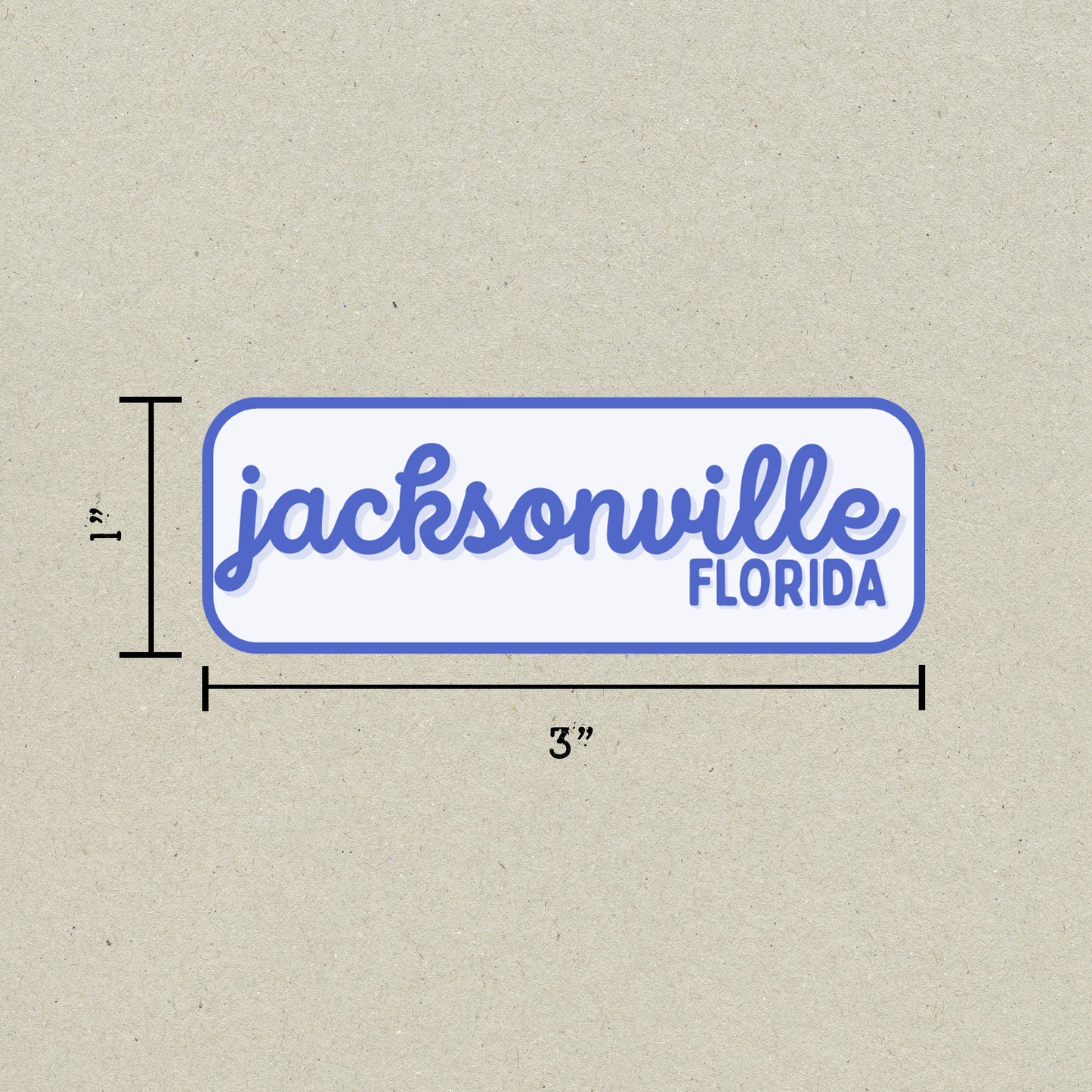 Jacksonville, Florida Retro Travel Sticker – Colorful Vinyl Decal for Laptop, Water Bottle & Luggage