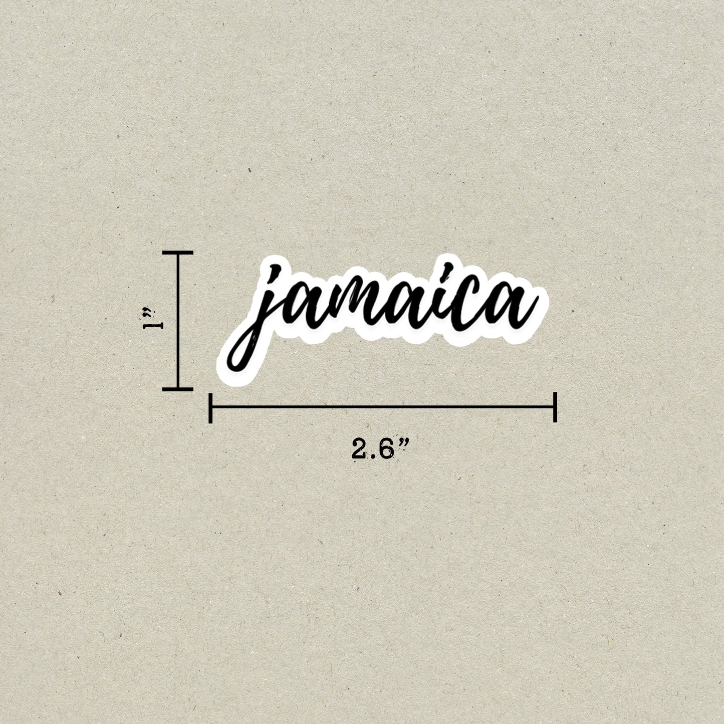 Jamaica Cursive Sticker