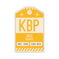 KBP Vintage Luggage Tag Sticker