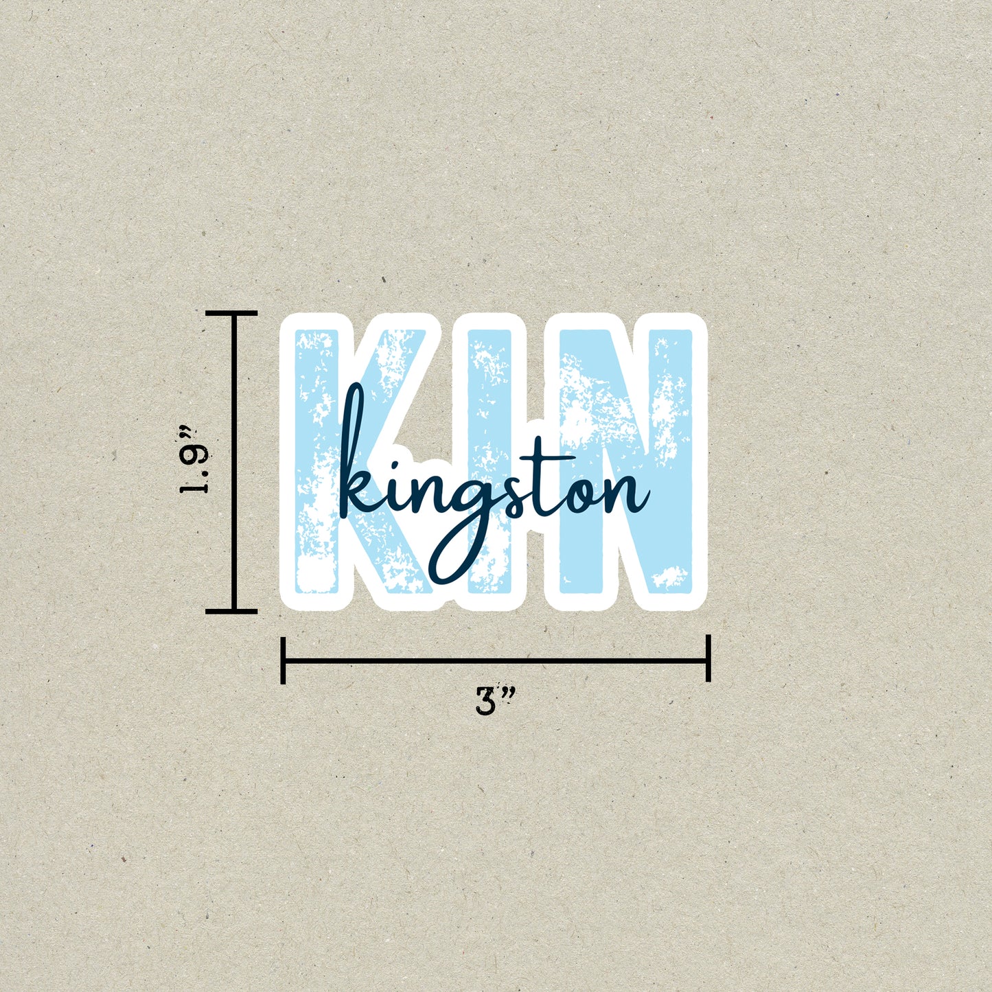 KIN Kingston Airport Code Sticker