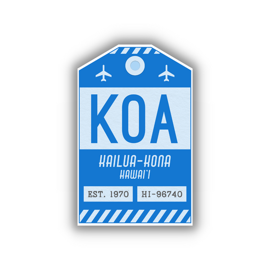 KOA Vintage Luggage Tag Sticker