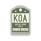 KOA Vintage Luggage Tag Sticker