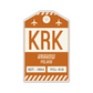 KRK Vintage Luggage Tag Sticker