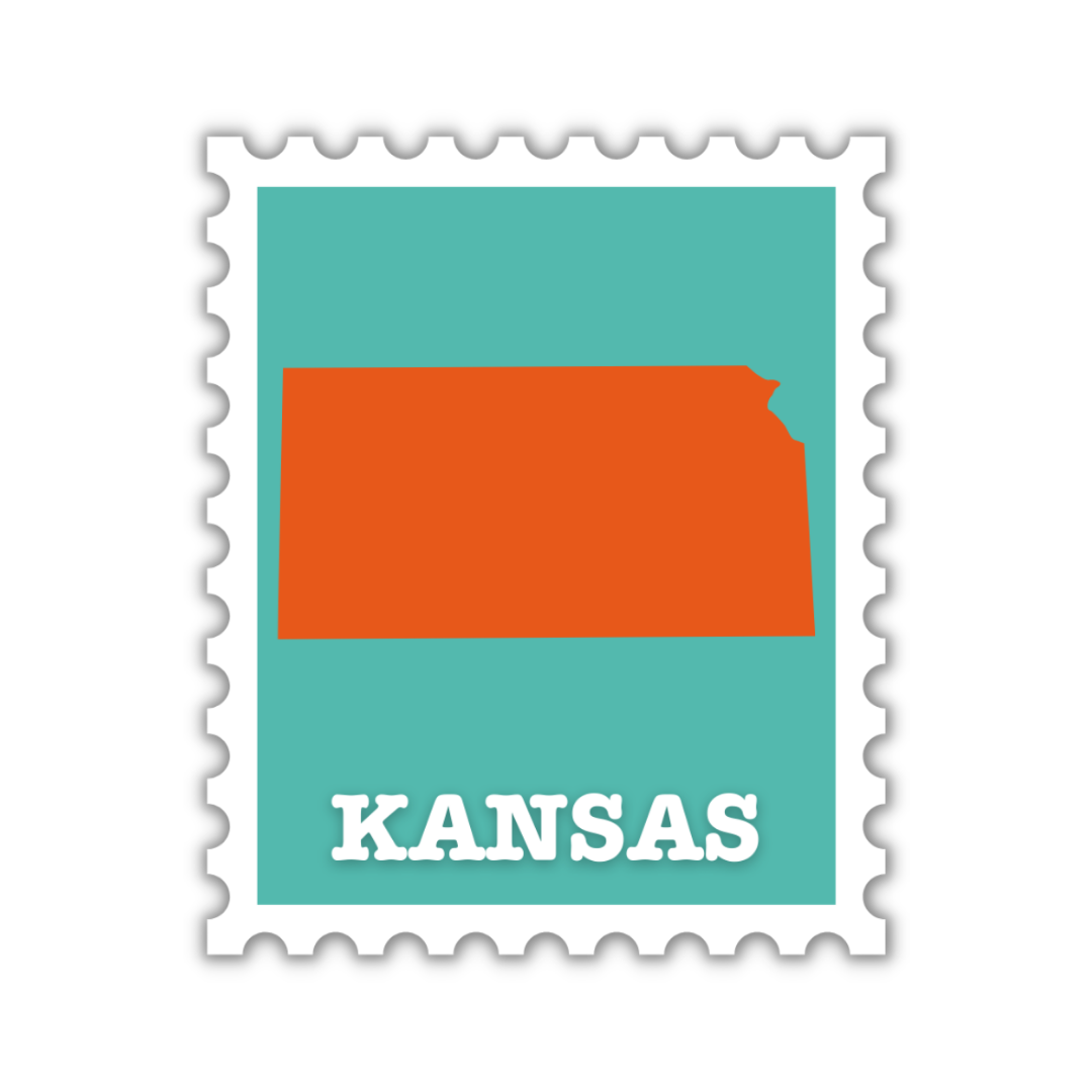 Kansas Stamp Sticker