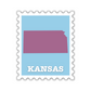 Kansas Stamp Sticker