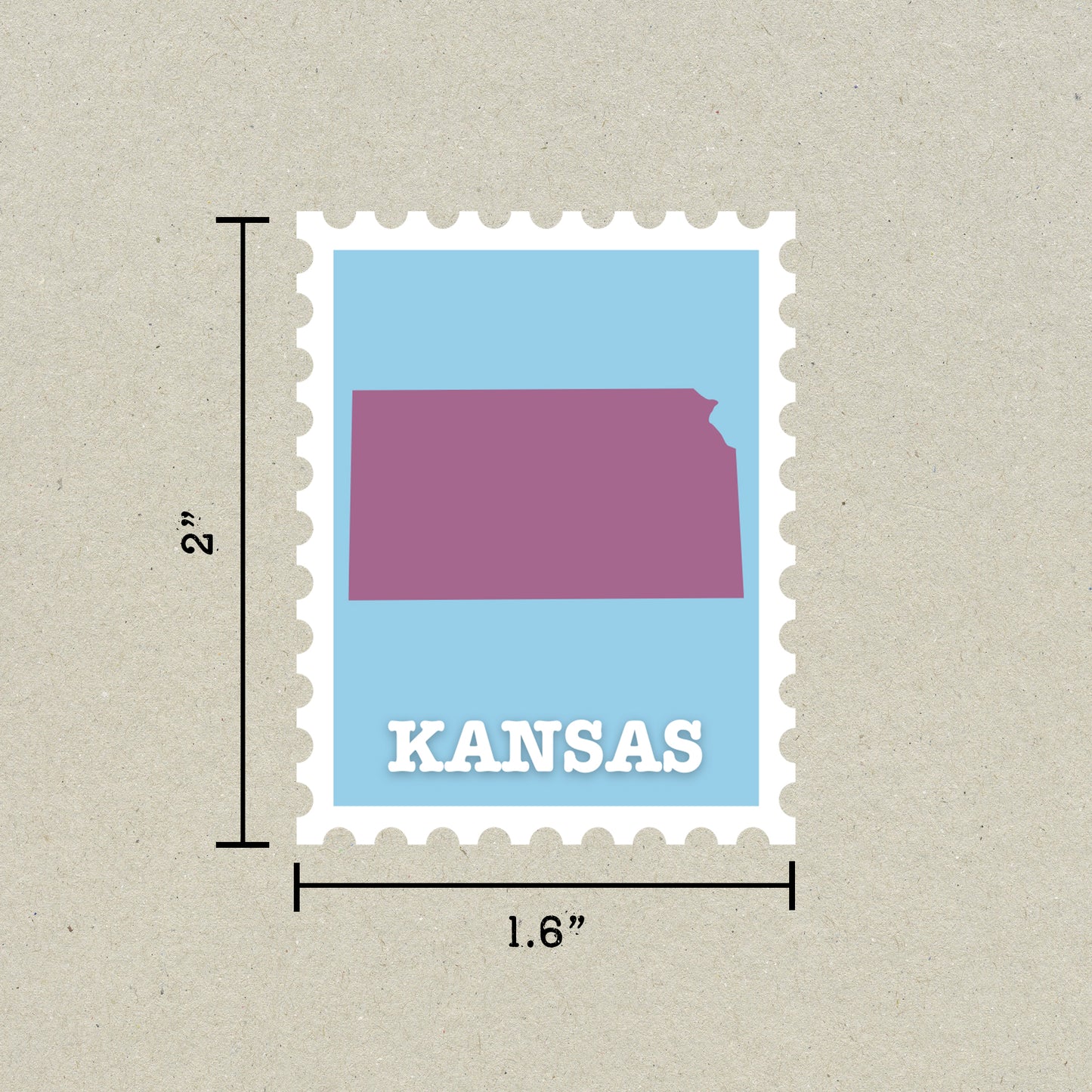 Kansas Stamp Sticker