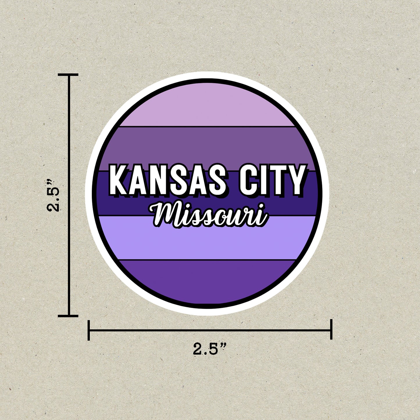 Kansas City, Missouri Circle Sticker