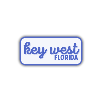 Key West, Florida Retro Travel Sticker – Colorful Vinyl Decal for Laptop, Water Bottle & Luggage