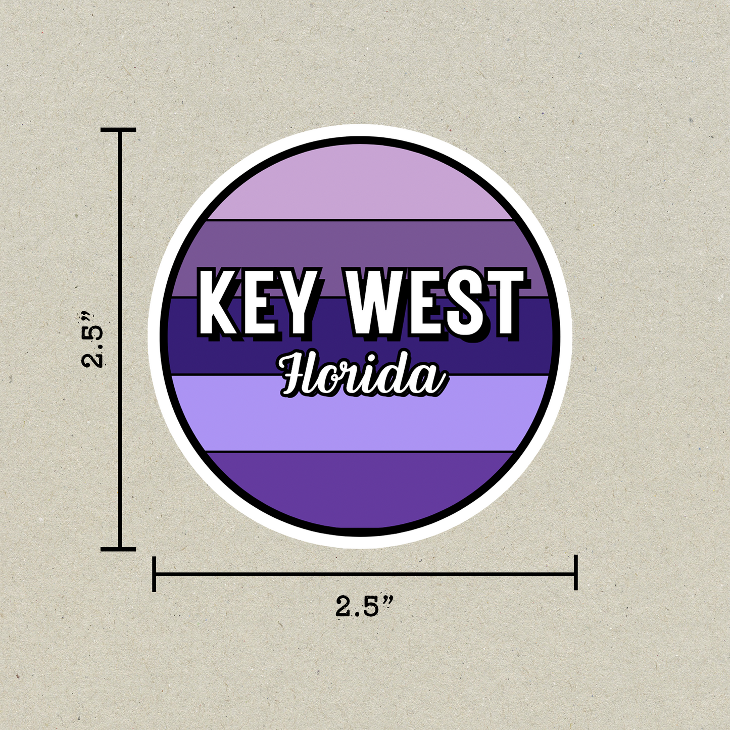 Key West, Florida Circle Sticker