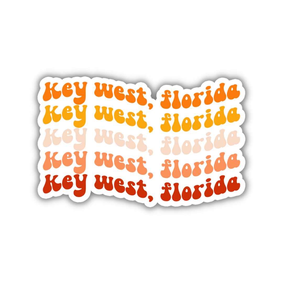 Key West, Florida Retro Sticker