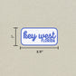 Key West, Florida Retro Travel Sticker – Colorful Vinyl Decal for Laptop, Water Bottle & Luggage
