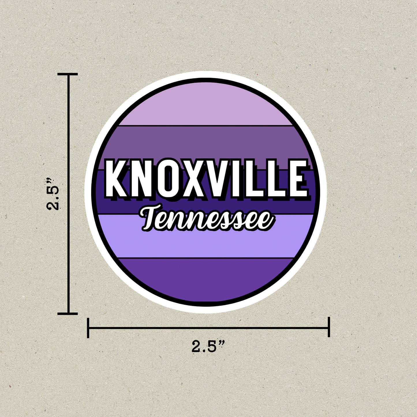 Knoxville, Tennessee Circle Sticker