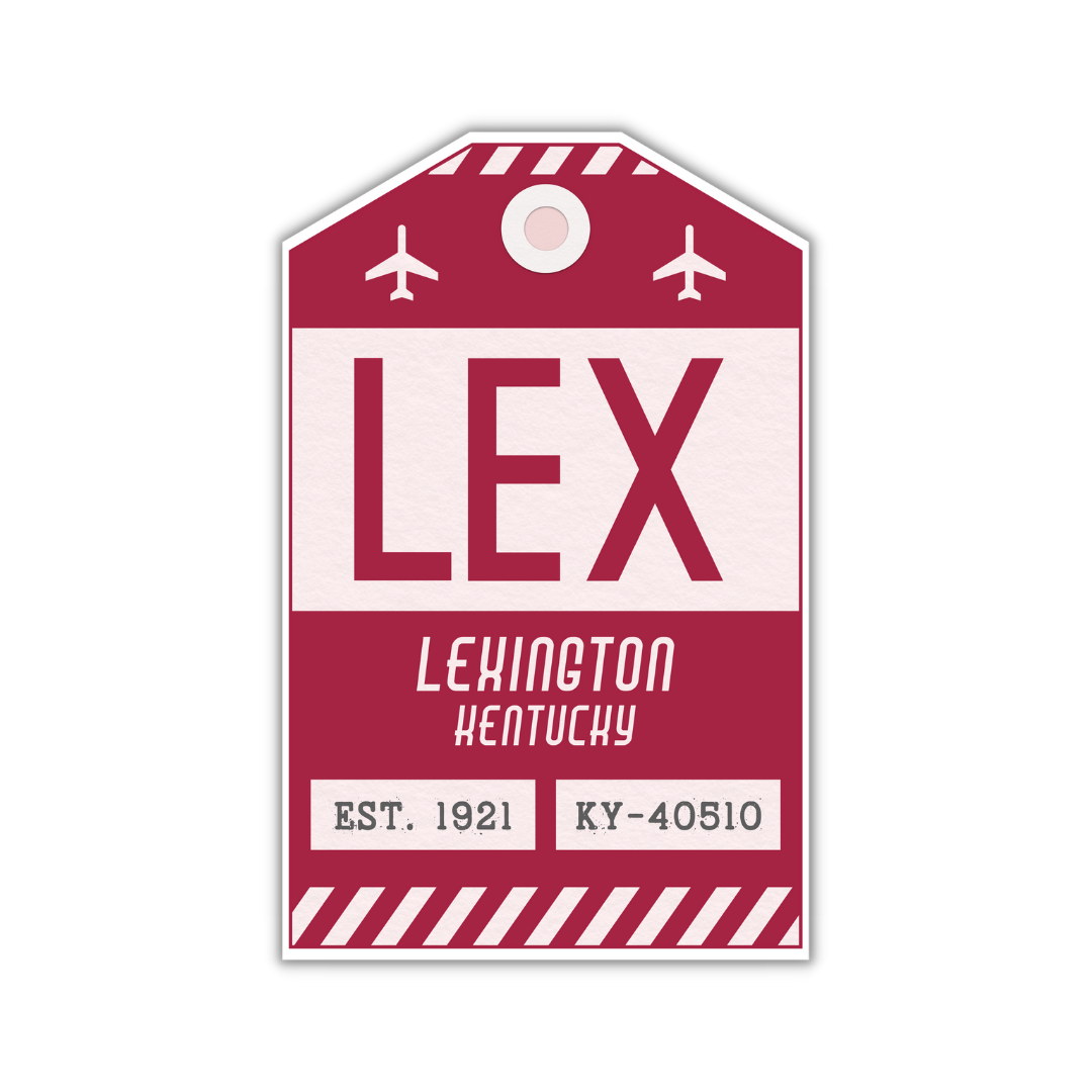 LEX Vintage Luggage Tag Sticker