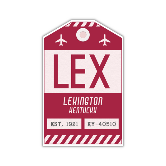 LEX Vintage Luggage Tag Sticker