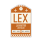 LEX Vintage Luggage Tag Sticker