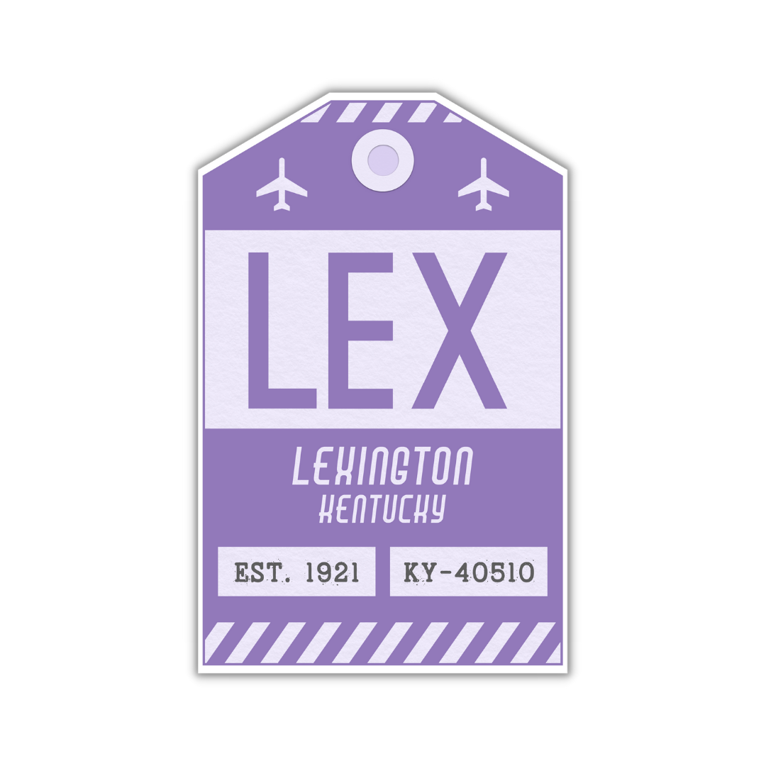 LEX Vintage Luggage Tag Sticker