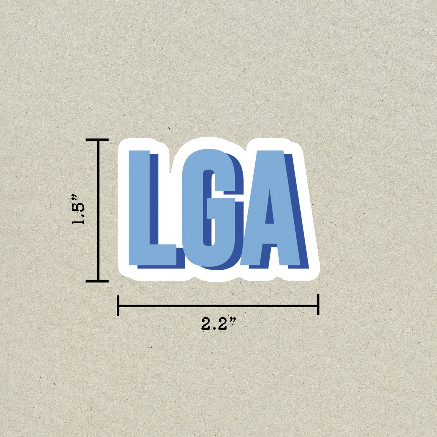 LGA Double Layered Sticker