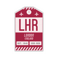 LHR Vintage Luggage Tag Sticker