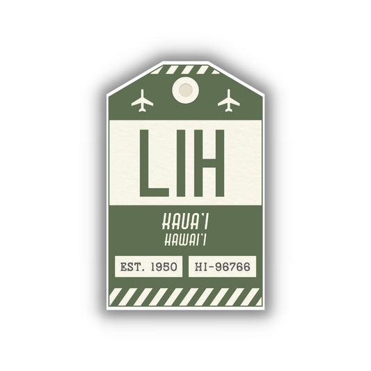 LIH Vintage Luggage Tag Sticker