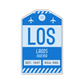 LOS Vintage Luggage Tag Sticker