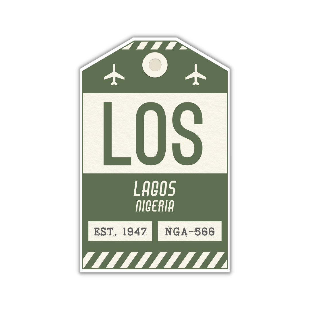 LOS Vintage Luggage Tag Sticker