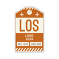 LOS Vintage Luggage Tag Sticker