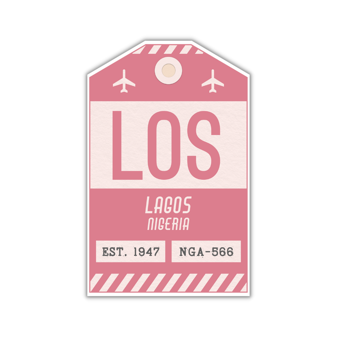 LOS Vintage Luggage Tag Sticker