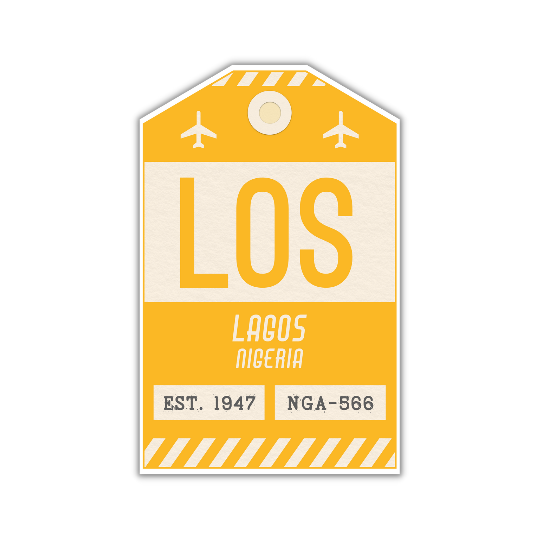 LOS Vintage Luggage Tag Sticker