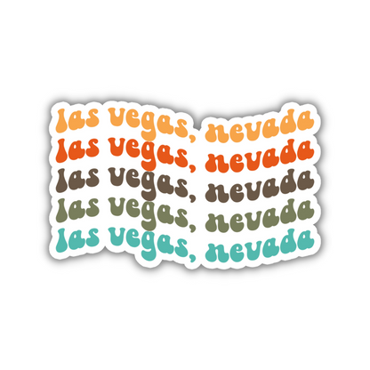 Las Vegas, Nevada Retro Sticker