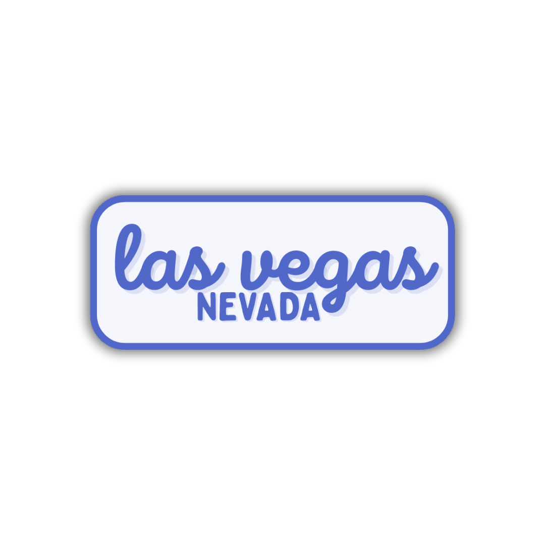 Las Vegas, Nevada Retro Travel Sticker – Colorful Vinyl Decal for Laptop, Water Bottle & Luggage