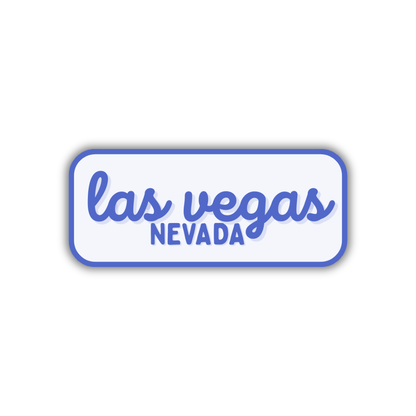 Las Vegas, Nevada Retro Travel Sticker – Colorful Vinyl Decal for Laptop, Water Bottle & Luggage