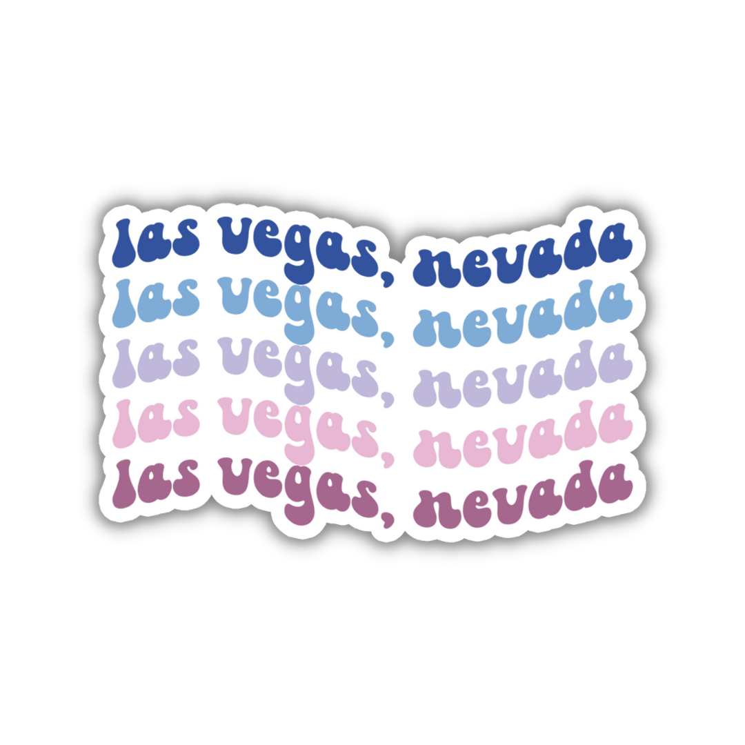 Las Vegas, Nevada Retro Sticker