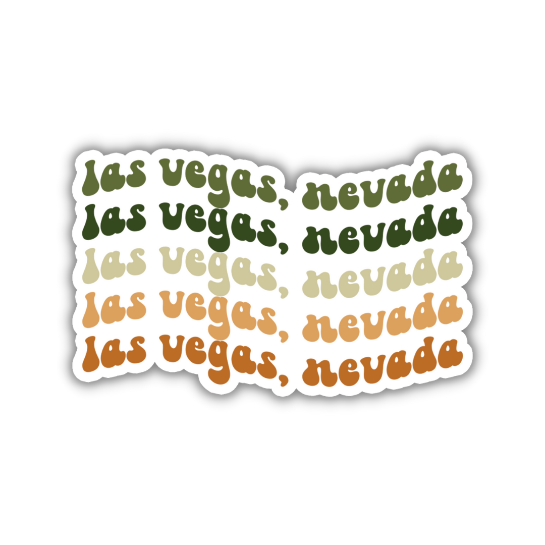 Las Vegas, Nevada Retro Sticker