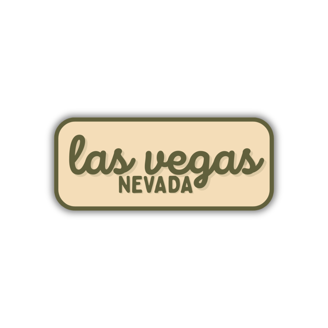 Las Vegas, Nevada Retro Travel Sticker – Colorful Vinyl Decal for Laptop, Water Bottle & Luggage
