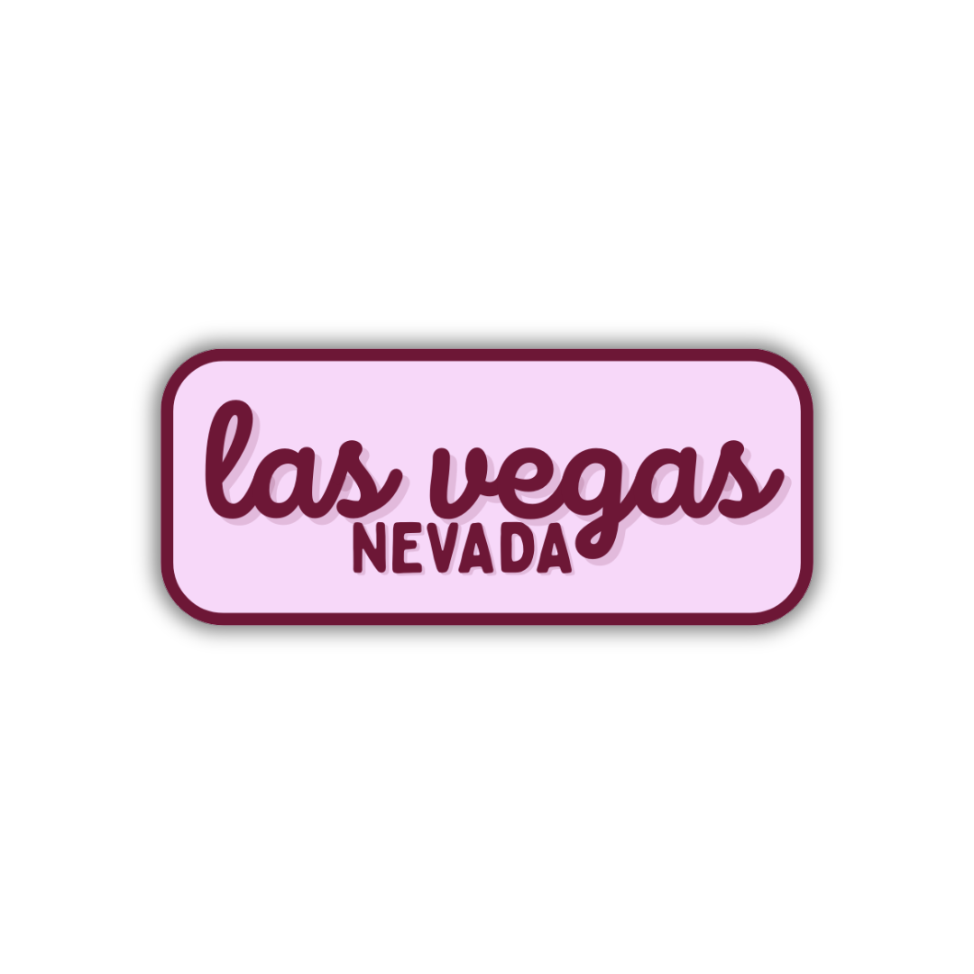 Las Vegas, Nevada Retro Travel Sticker – Colorful Vinyl Decal for Laptop, Water Bottle & Luggage