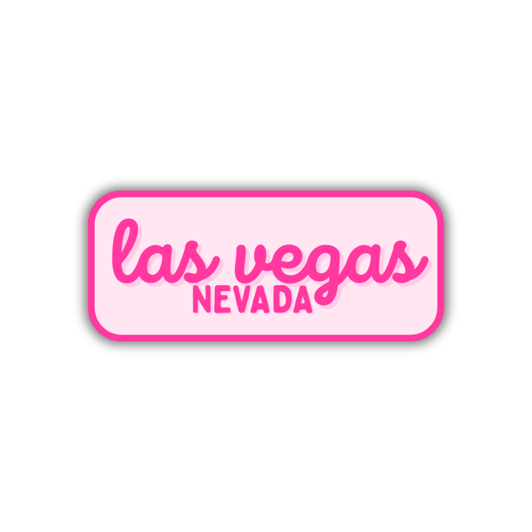 Las Vegas, Nevada Retro Travel Sticker – Colorful Vinyl Decal for Laptop, Water Bottle & Luggage