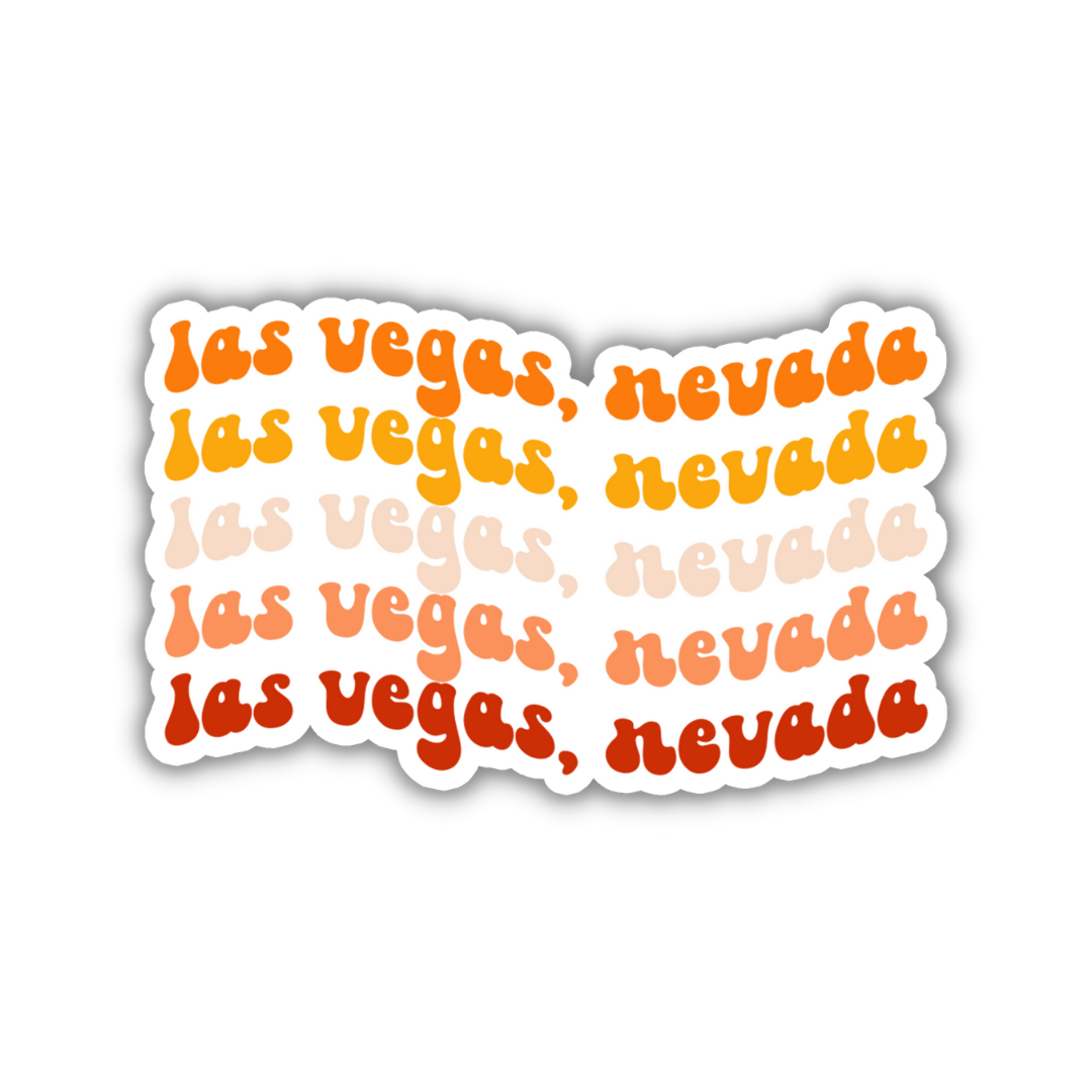 Las Vegas, Nevada Retro Sticker