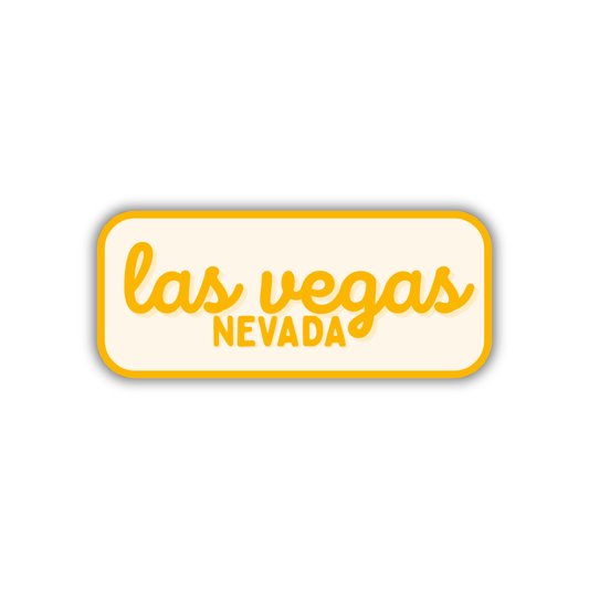 Las Vegas, Nevada Retro Travel Sticker – Colorful Vinyl Decal for Laptop, Water Bottle & Luggage