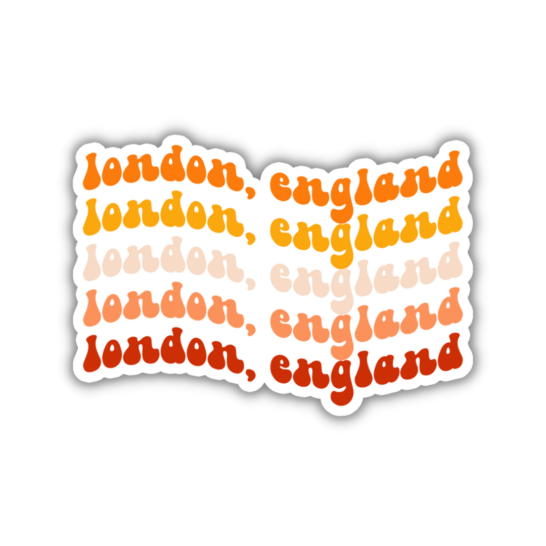 London, England Retro Sticker