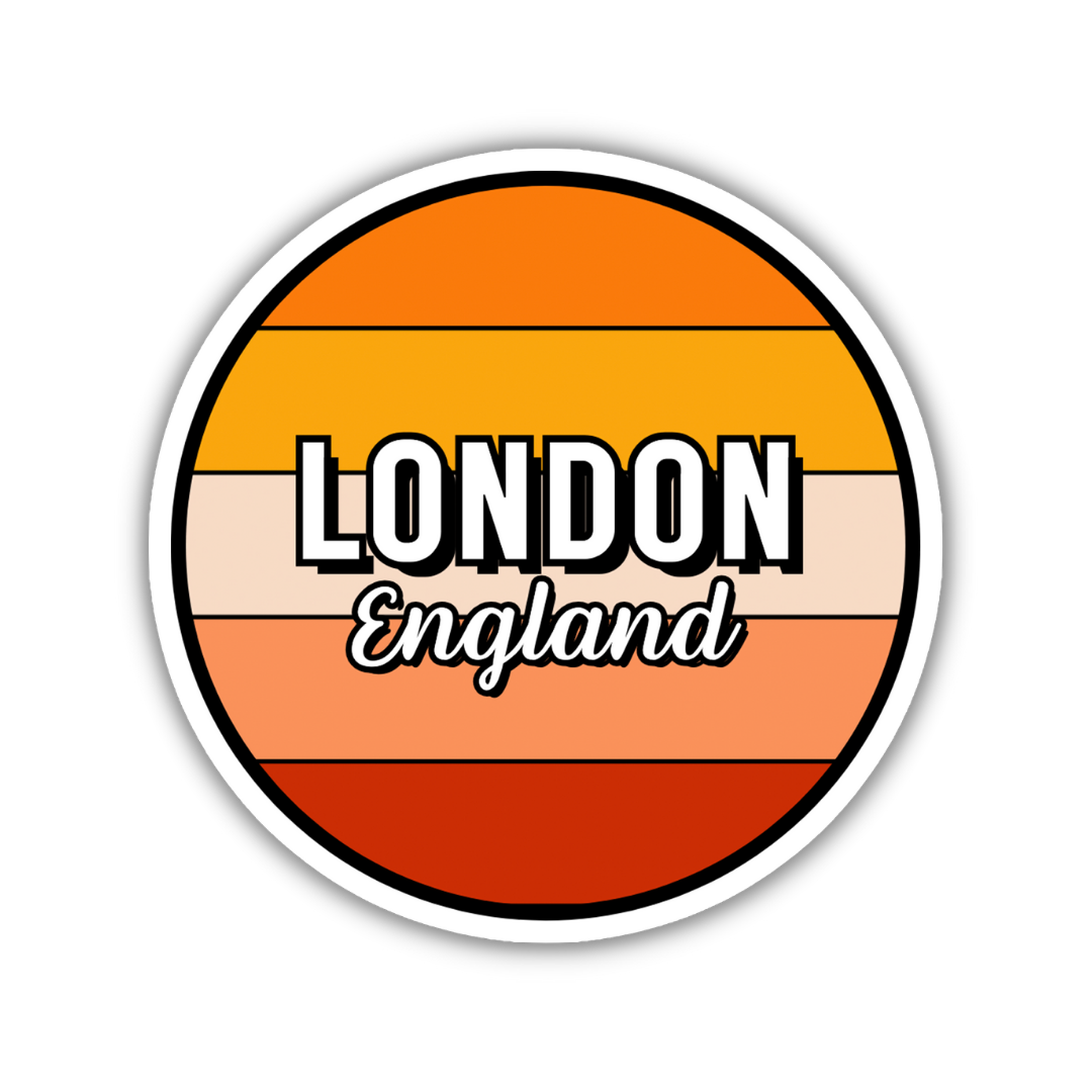 London, England Circle Sticker
