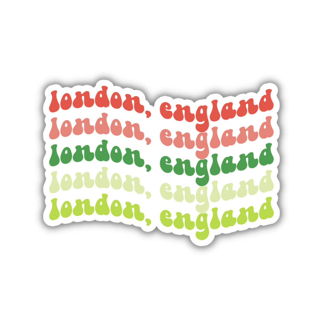 London, England Retro Sticker