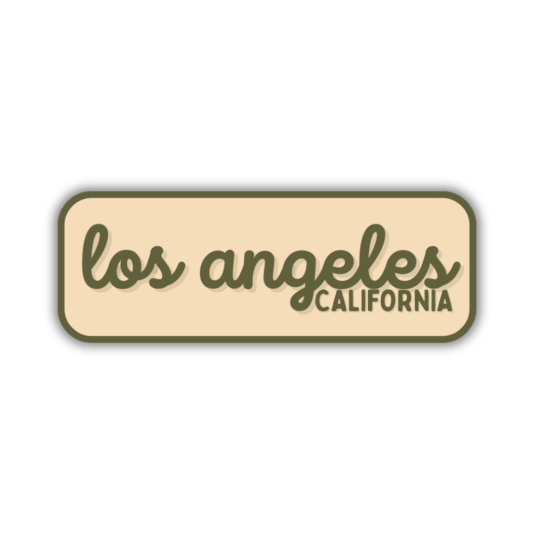 Los Angeles, California Retro Travel Sticker – Colorful Vinyl Decal for Laptop, Water Bottle & Luggage