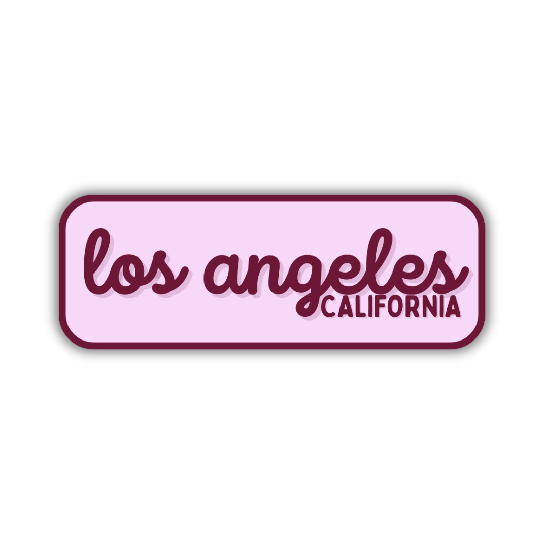 Los Angeles, California Retro Travel Sticker – Colorful Vinyl Decal for Laptop, Water Bottle & Luggage