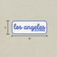 Los Angeles, California Retro Travel Sticker – Colorful Vinyl Decal for Laptop, Water Bottle & Luggage