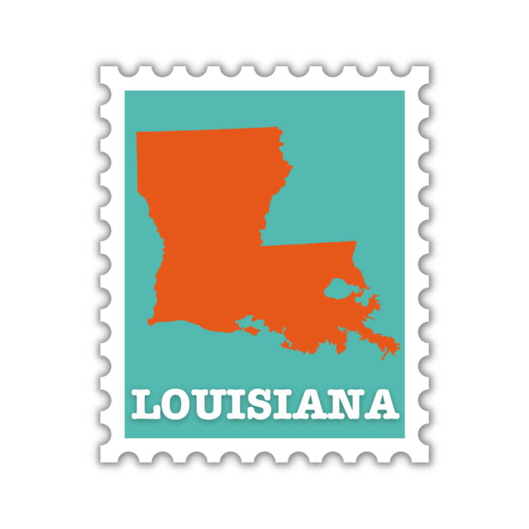 Louisiana Stamp Sticker