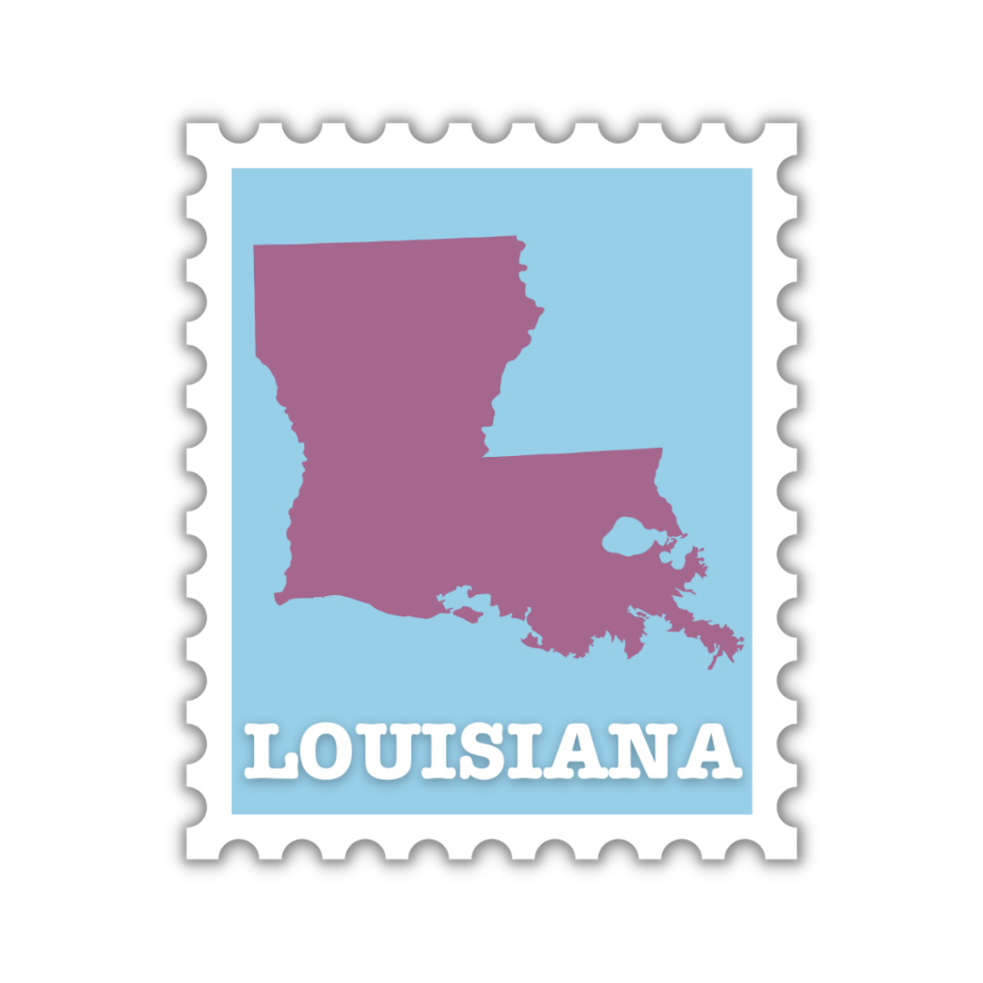 Louisiana Stamp Sticker