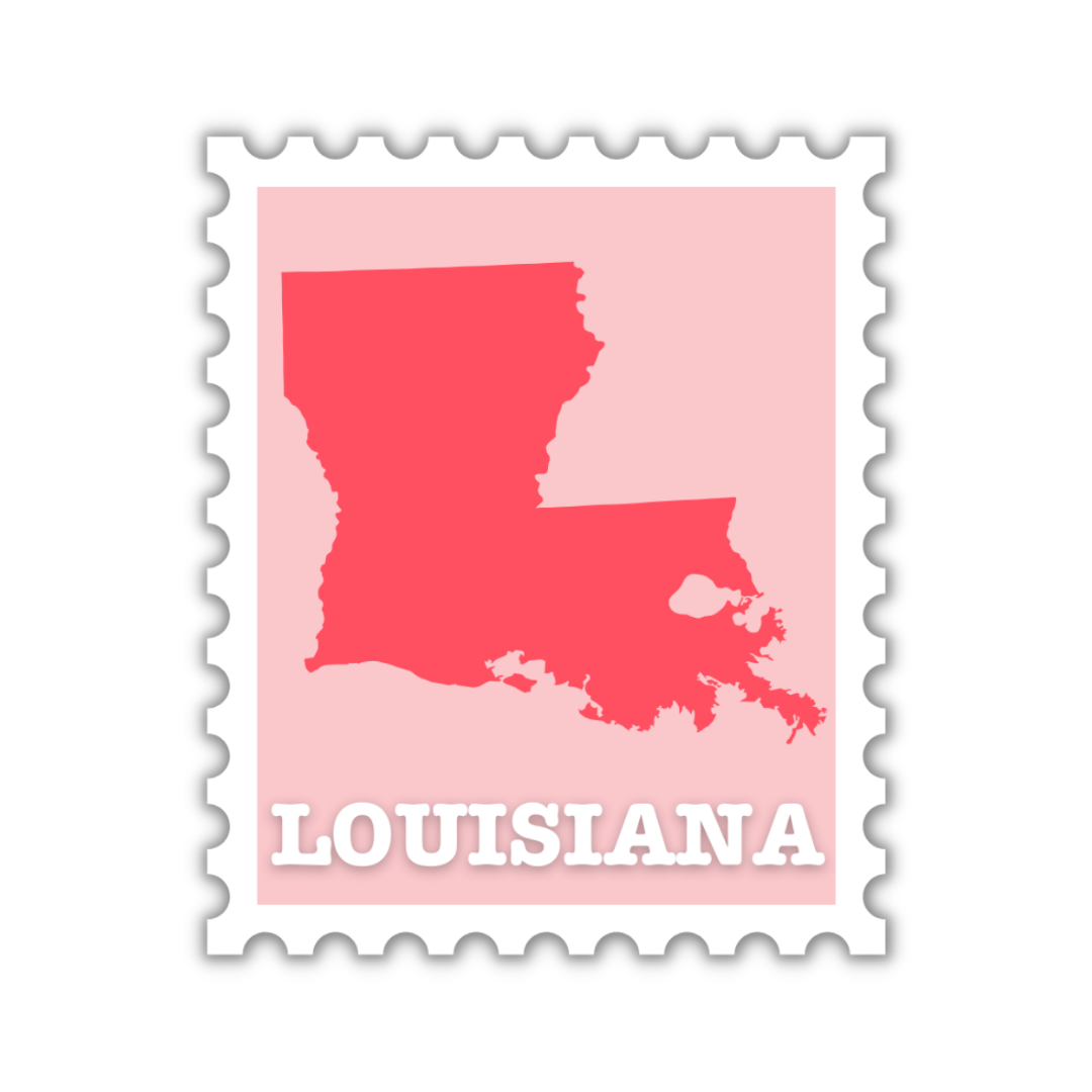 Louisiana Stamp Sticker