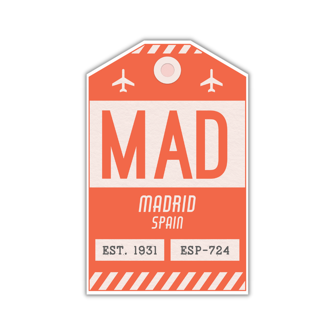 MAD Vintage Luggage Tag Sticker