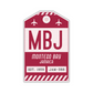 MBJ Vintage Luggage Tag Sticker